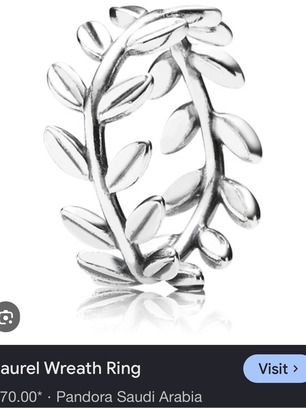 Pandora Laurel Wreath Ring | US 8.5